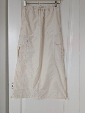 Bluenotes Cream Cargo Maxi Parachute Skirt